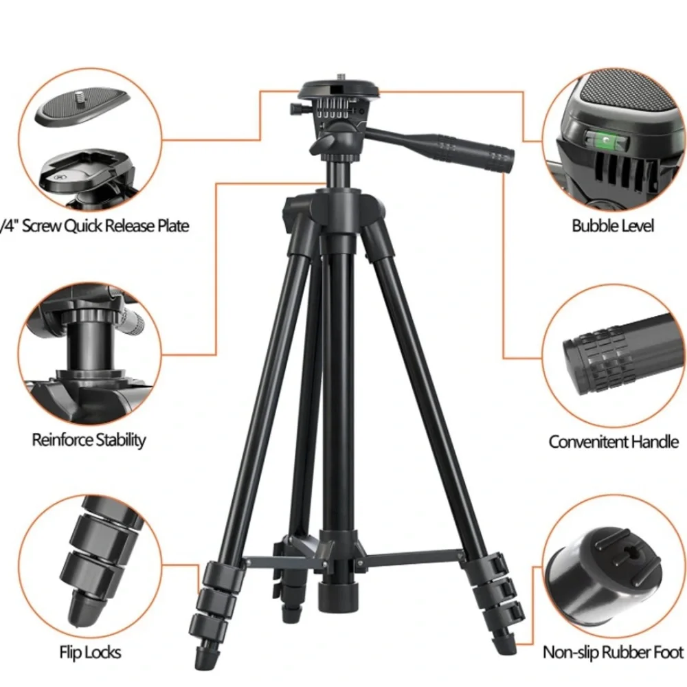 42in Tripod - for phone, camera, GoPro or webcams. Gently used.
